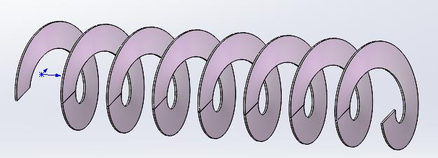 solidworks使用钣金放样折弯命令绘制可展开的绞龙片