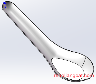 用solidworks曲面造型绘制一个勺子