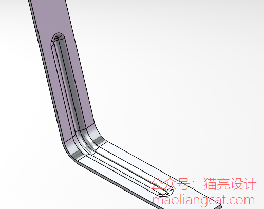 solidworks薄板弯折处直角加强筋的曲面绘制方法