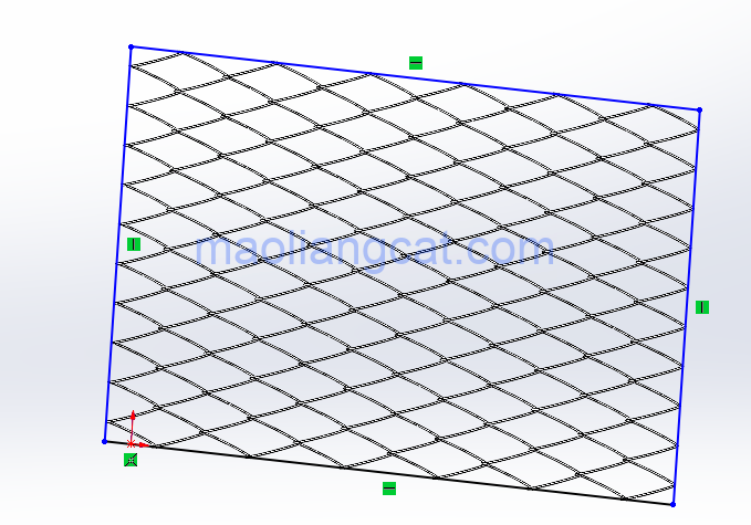 如何使用SW建模菱形金属铁丝网